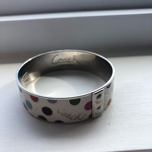 Coach bracelet white with multi colour